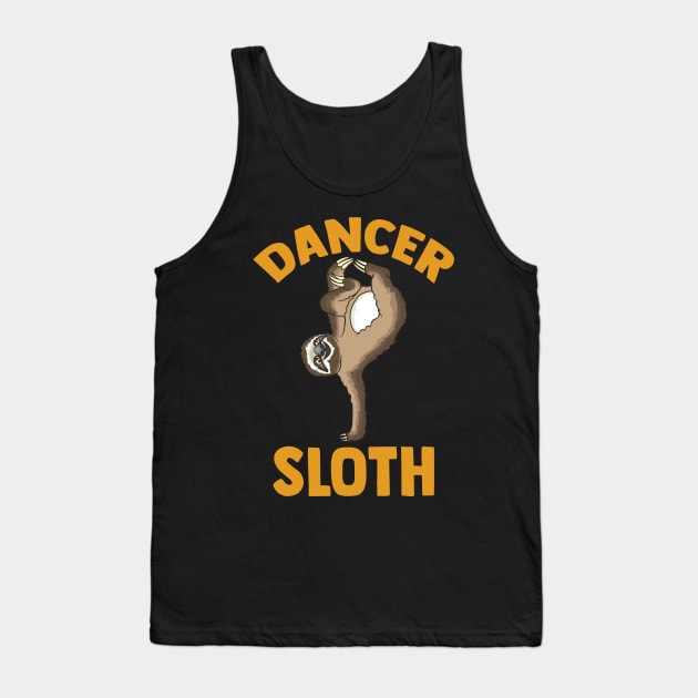 Aerial Dancer Sloth | Funny Sloth Lover Gift Yoga Acrobatics Tank Top by Proficient Tees